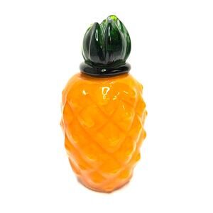 Vintage Glass Pineapple Figurine | Murano Style Art Glass | Cottage Shelf Decor